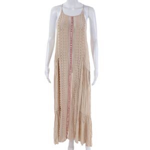Cindi Gindi Womens Embellished Crew Neck Sleeveless Dress Pink Size M